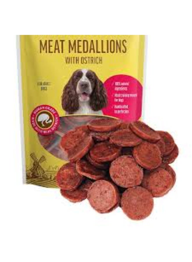 Dog Fest Medallions with Ostrich for Adult Dogs 90 g Exotic Ostrich & Duck Natural High‑Protein Training Treats From Varmacy - Image 2